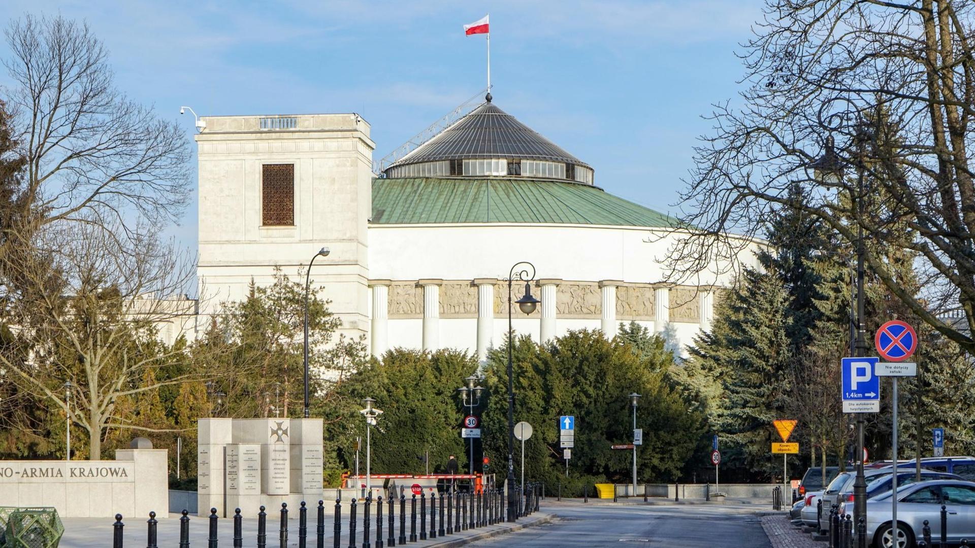 Polen: Sejmgebäude in Warschau, Tagungsort der Nationalversammlung. Foto vom 27. Februar 2017. | Verwendung weltweit