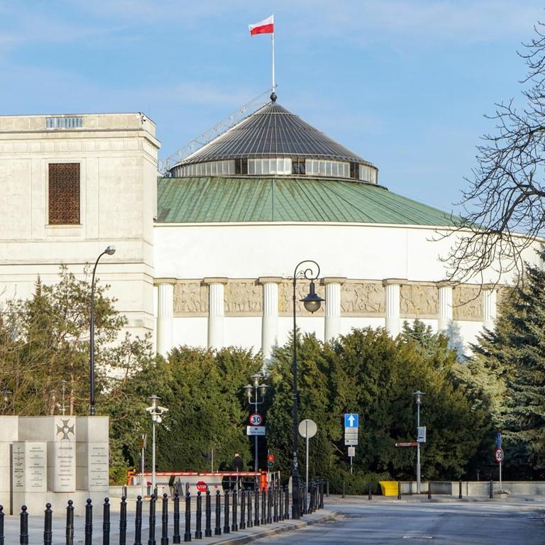 Polen: Sejmgebäude in Warschau, Tagungsort der Nationalversammlung. Foto vom 27. Februar 2017. | Verwendung weltweit