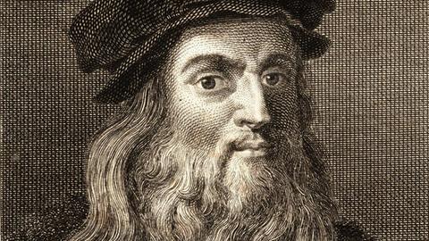 Porträt von Leonardo da Vinci (Kupferstich)