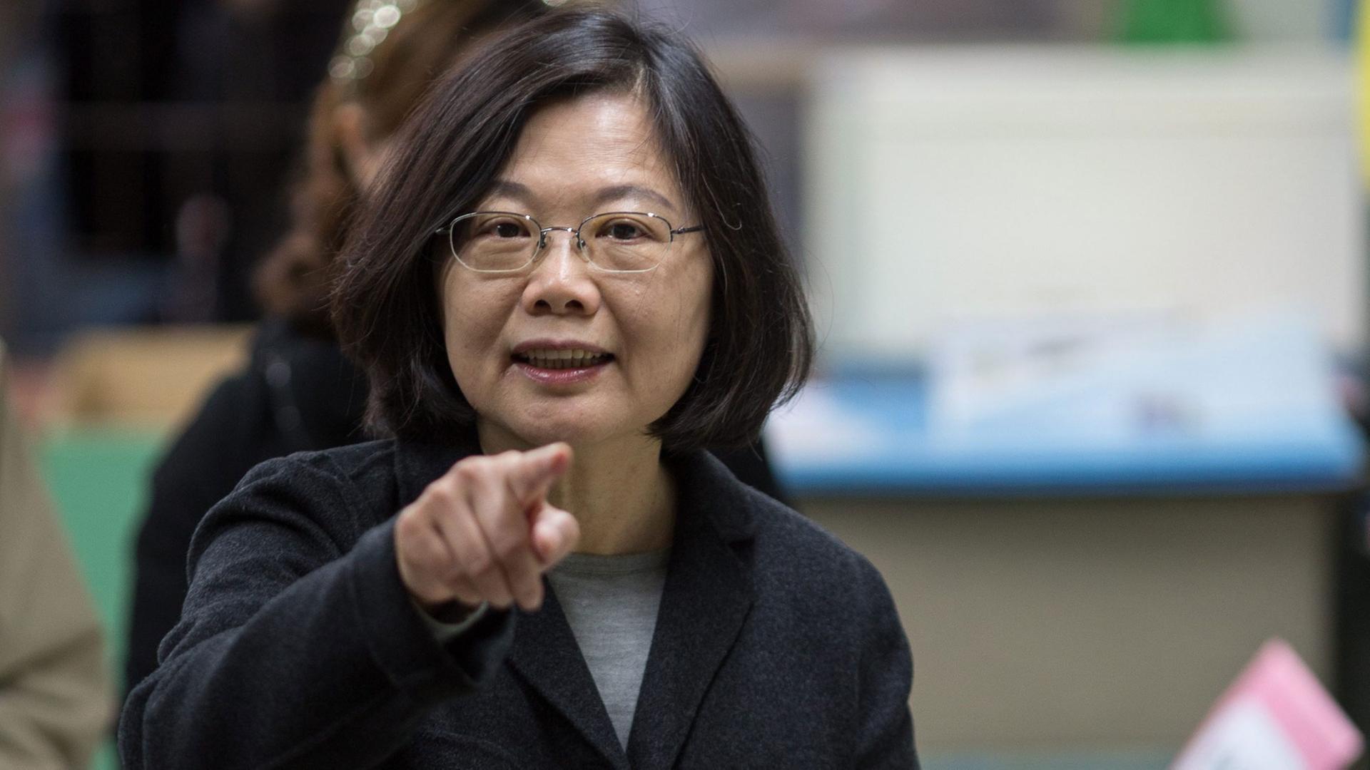 Tsai Ing-wen, Oppositionskandidatin der Demokratischen Fortschrittspartei