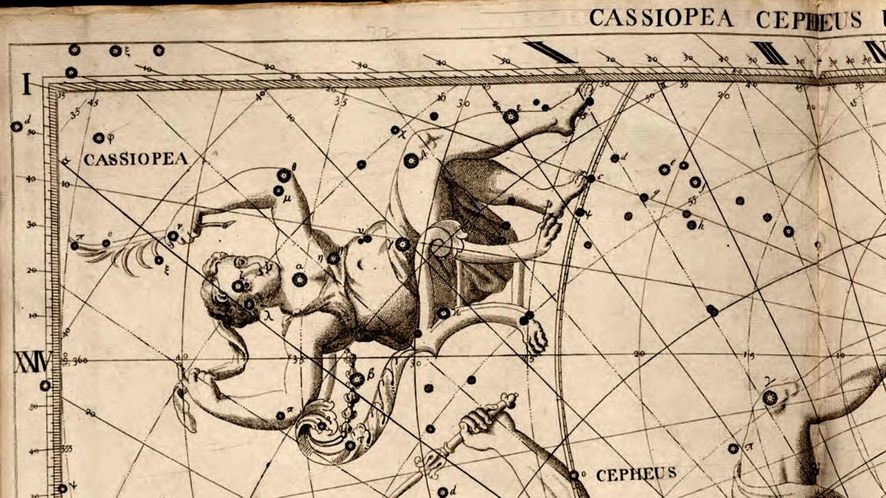 Das Sternbild Cassiopeia in einer historischen Darstellung