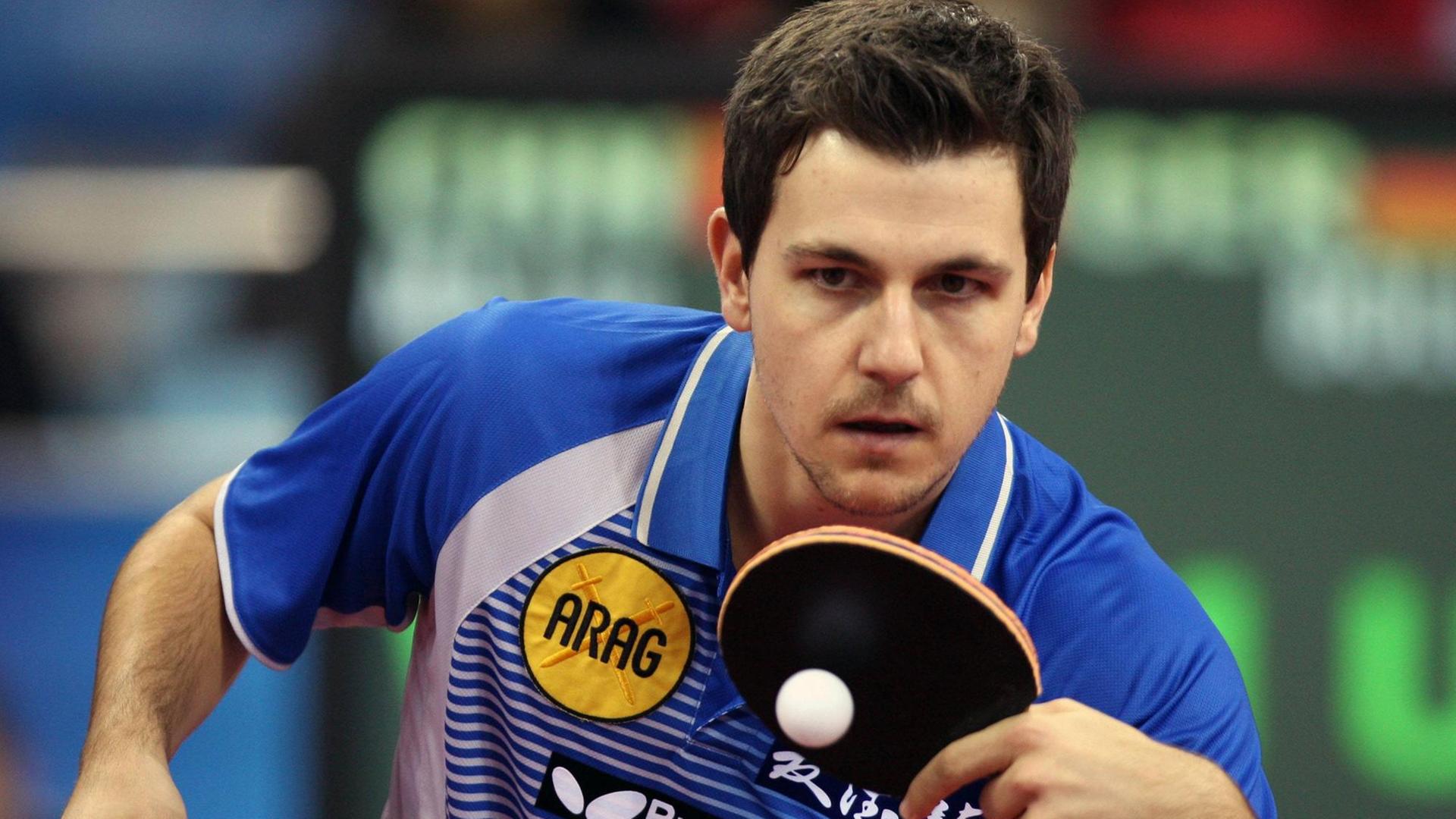 Dec 15, 2007 - Beijing, China - Germany s TIMO BOLL in action during the men s single match against China s Ma Lin in the Good Luck Beijing 2007 Volkswagen Pro Tour Grand Finals at the Peking University Gymnasium in Beijing, China Saturday, Dec. 15, 2007. Ma Lin won with 4-2. A total of 57 players from 15 countries and regions won the tickets to the ITTF calendar event, held at Peking University Gymnasium, venue for the table tennis competition of the Beijing Olympic Games. PUBLICATIONxINxGERxSUIxAUTxONLY - ZUMAc32_ 20071215_ave_c32_366 DEC 15 2007 Beijing China Germany S Timo Boll in Action during The Men S Single Match against China S MA Lin in The Good Luck Beijing 2007 Volkswagen pro Tour Grand Finals AT The Beijing University Gymnasium in Beijing China Saturday DEC 15 2007 MA Lin Won With 4 2 a total of 57 Players from 15 Countries and Regions Won The Tickets to The ITTF Calendar Event Hero AT Beijing University Gymnasium Venue for The Table Tennis Competition of The Beijing Olympic Games PUBLICATIONxINxGERxSUIxAUTxONLY ZUMAc32_ 20071215_ave_c32_366