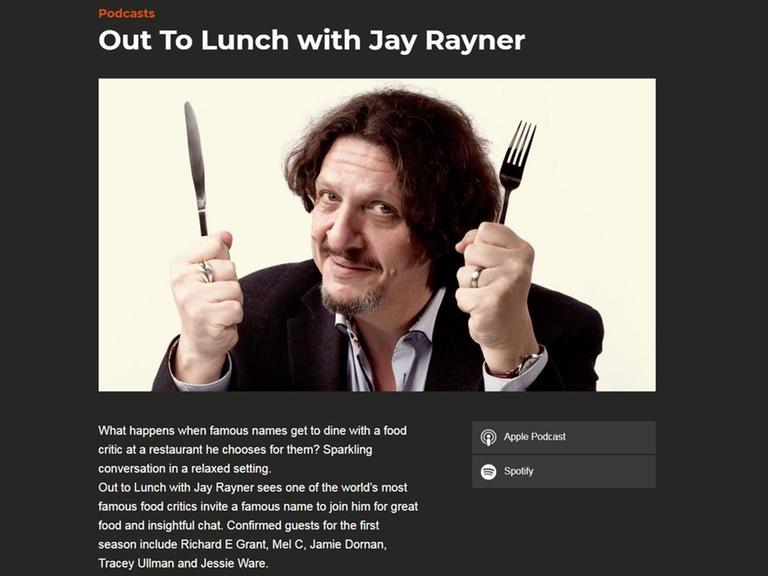 Der Podcast von Jay Rayner "Out to Lunch"
