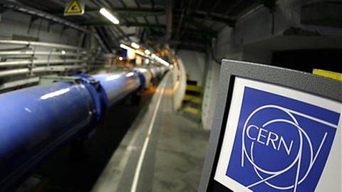 Der LHC-Teilchenbeschleuniger in seinem Tunnel am Cern in Genf