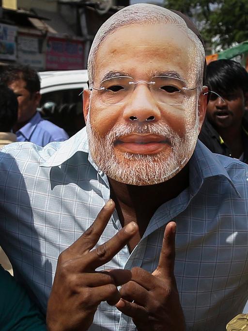 Anhänger des indischen Premiers Narendra Modi