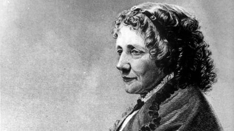 Stich der amerikanischen Schriftstellerin Harriet Beecher Stowe, die durch die Veröffentlichung ihres Romans "Onkel Toms Hütte" im Jahr 1852 half, den geistigen Boden für den Kampf gegen die Sklaverei zu schaffen.
