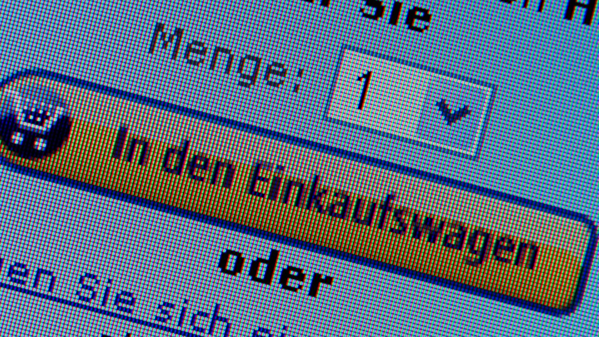 Die Anzeige eines elektronischen Warenkorbs auf einem Computerbildschirm auf der Internetseite eines Onlinehändlers, aufgenommen am 10.01.2014 in Schwerin (Mecklenburg-Vorpommern). Die Anzeige eines elektronischen Warenkorbs auf einem Computerbildschirm auf der Internetseite eines Onlinehändlers, aufgenommen am 10.01.2014 in Schwerin (Mecklenburg-Vorpommern).