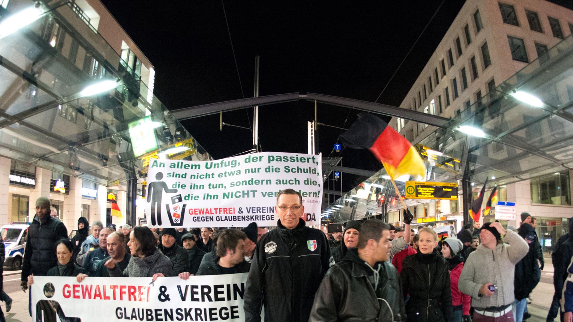 Pegida-Demonstration am 12. Januar in Dresden