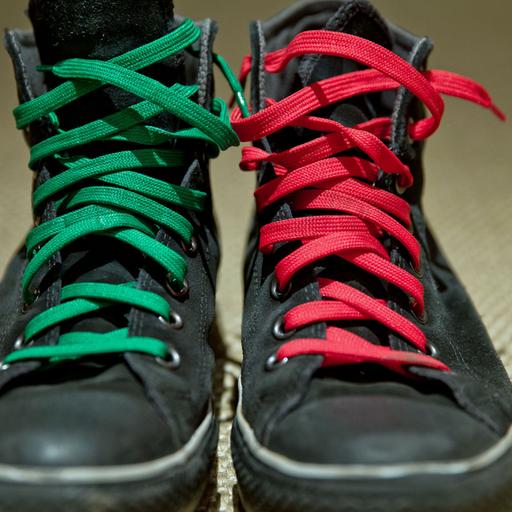 Farbige Schnürsenkel