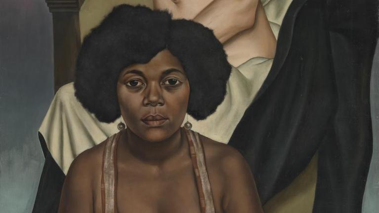 Porträt einer schwarzen Frau mit einem weißen Mann.