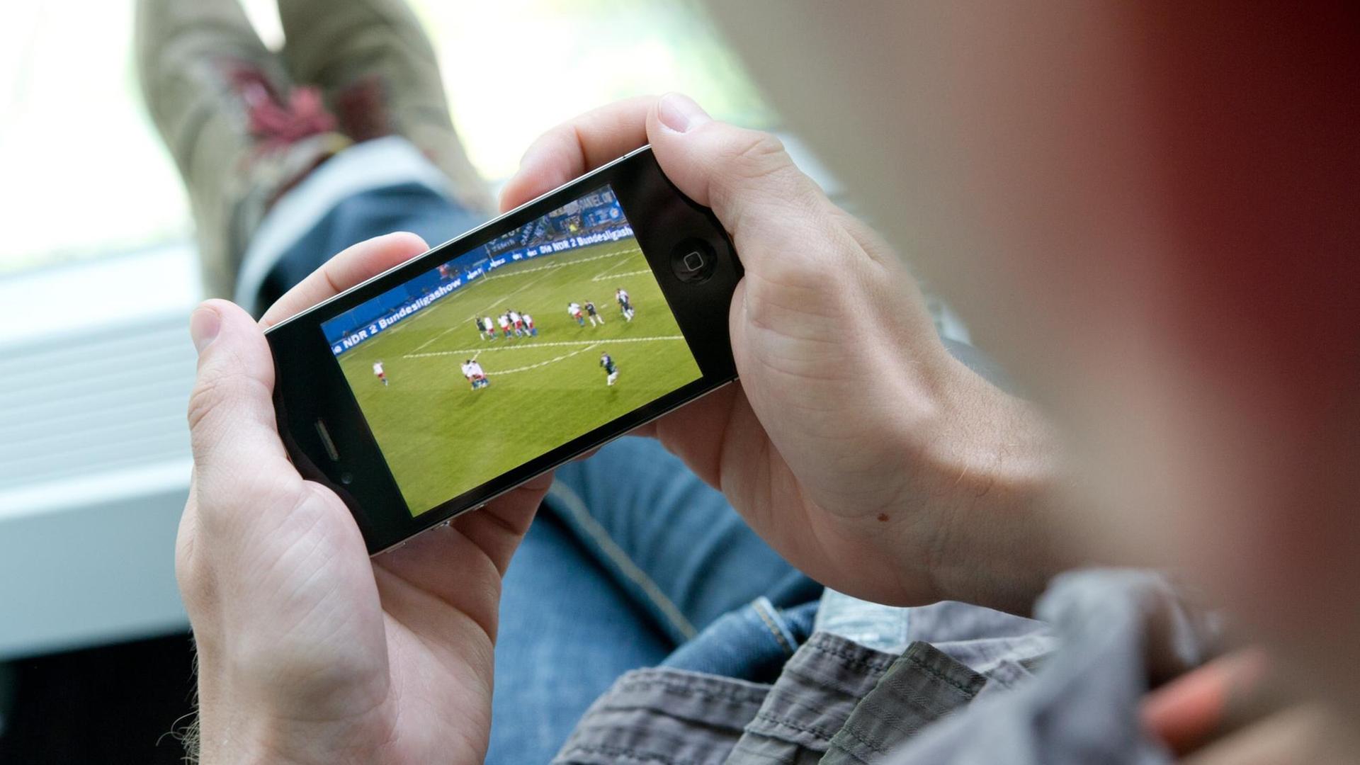 Fußball auf dem Smartphone