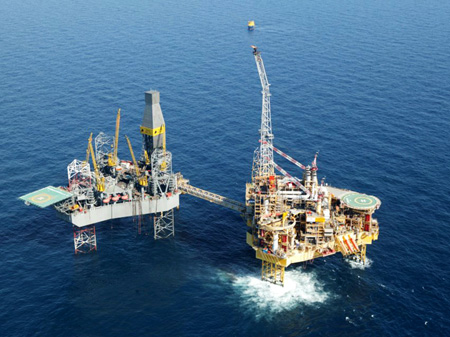 Die Elgin-Gasplattform des französischen Energiekonzerns Total in der Nordsee