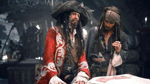 Keith Richards (links) an der Seite von Johnny Depp in "Fluch der Karibik 3" (2007)