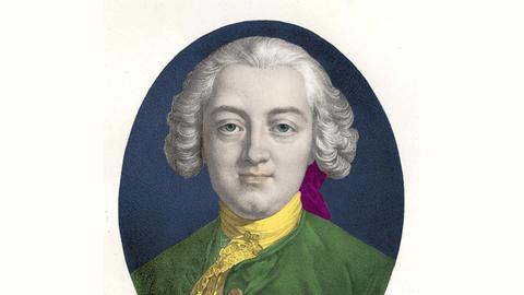 Porträt des französischen Philosoph und Aufklärer Claude Adrien Helvétius.