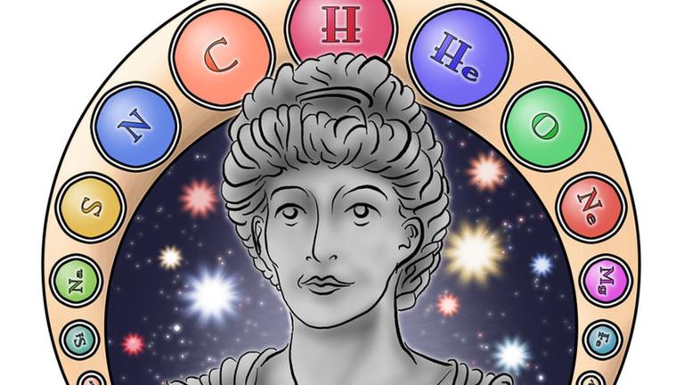 Hypatia und die Chemie der Sterne: Emblem des neuen Katalogs