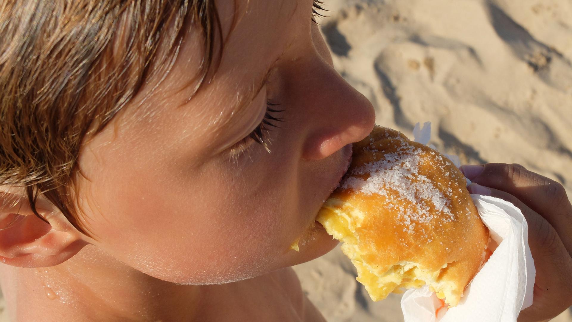 Portugal - Pfannkuchen als Strandsnack