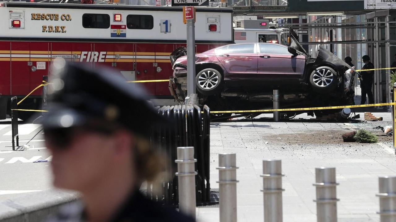 Das Auto nach dem Vorfall in New York 17. Mai 2017