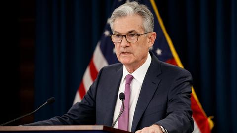 Fed-Chef Jerome Powell am 19. Juni 2019 bei einer Pressekonferenz