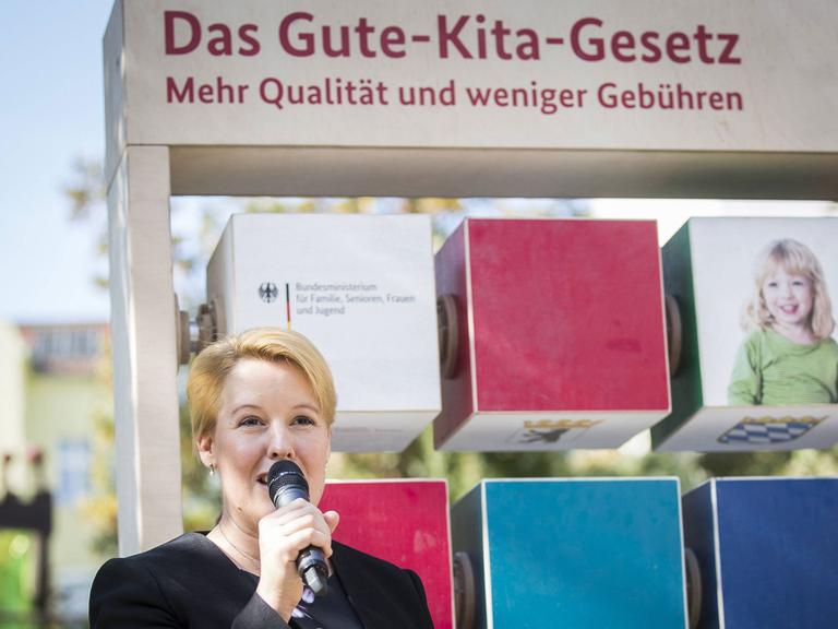Bundesfamilienministerin Franziska Giffey stellt "Gute-Kita-Gesetzes" in Berlin vor.