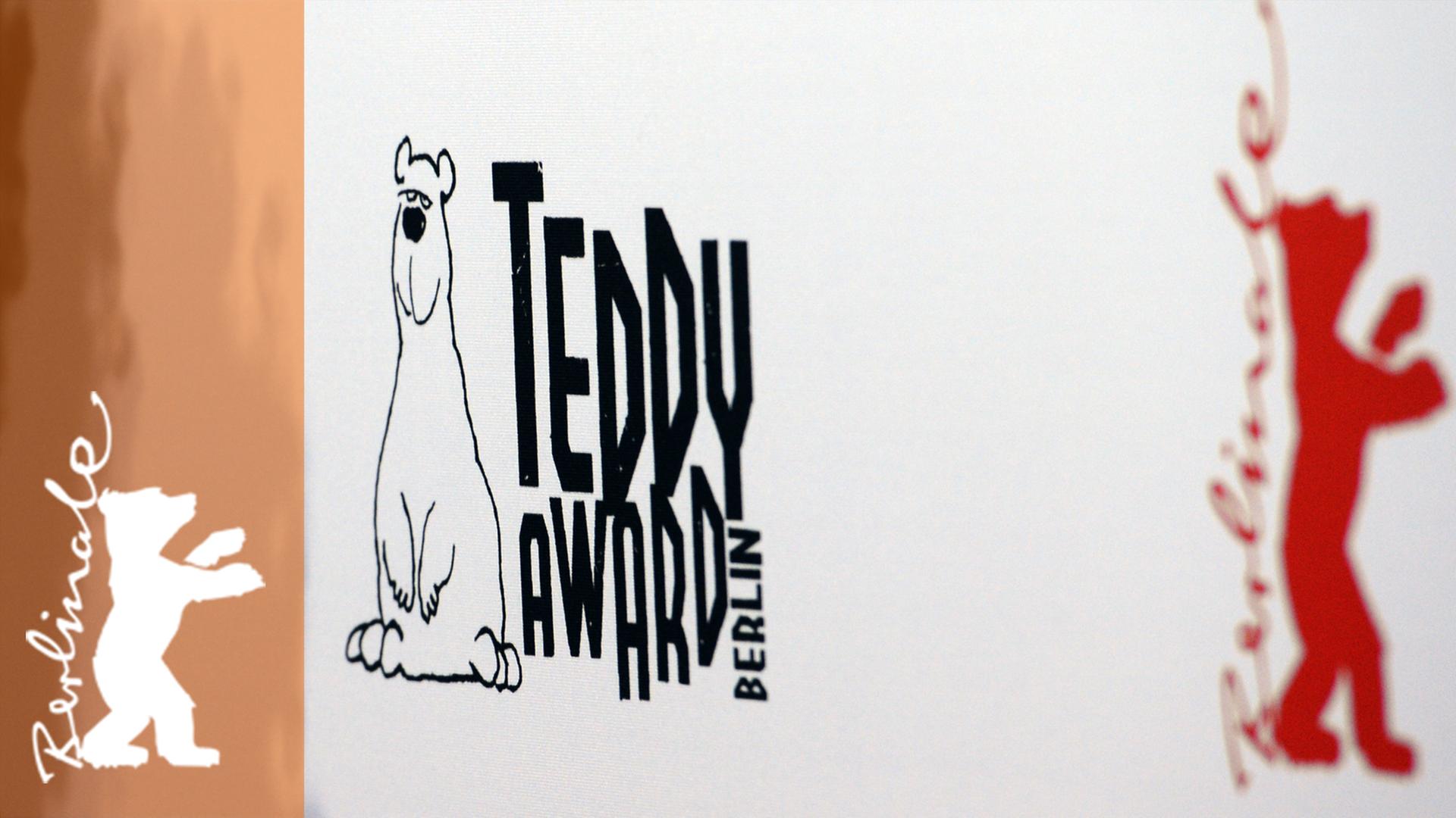 Das Logo des Teddy Award neben dem Berlinale-Logo