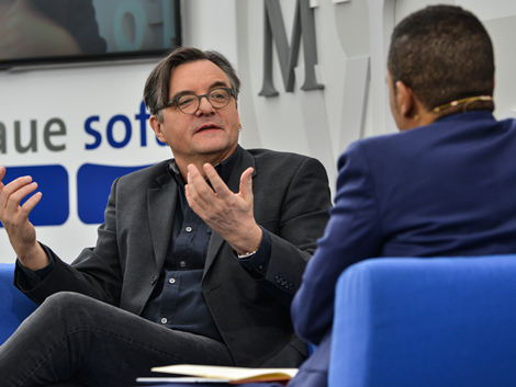 Der Autor Klaus Michael Bogdal während der Leipziger Buchmesse 2013.
