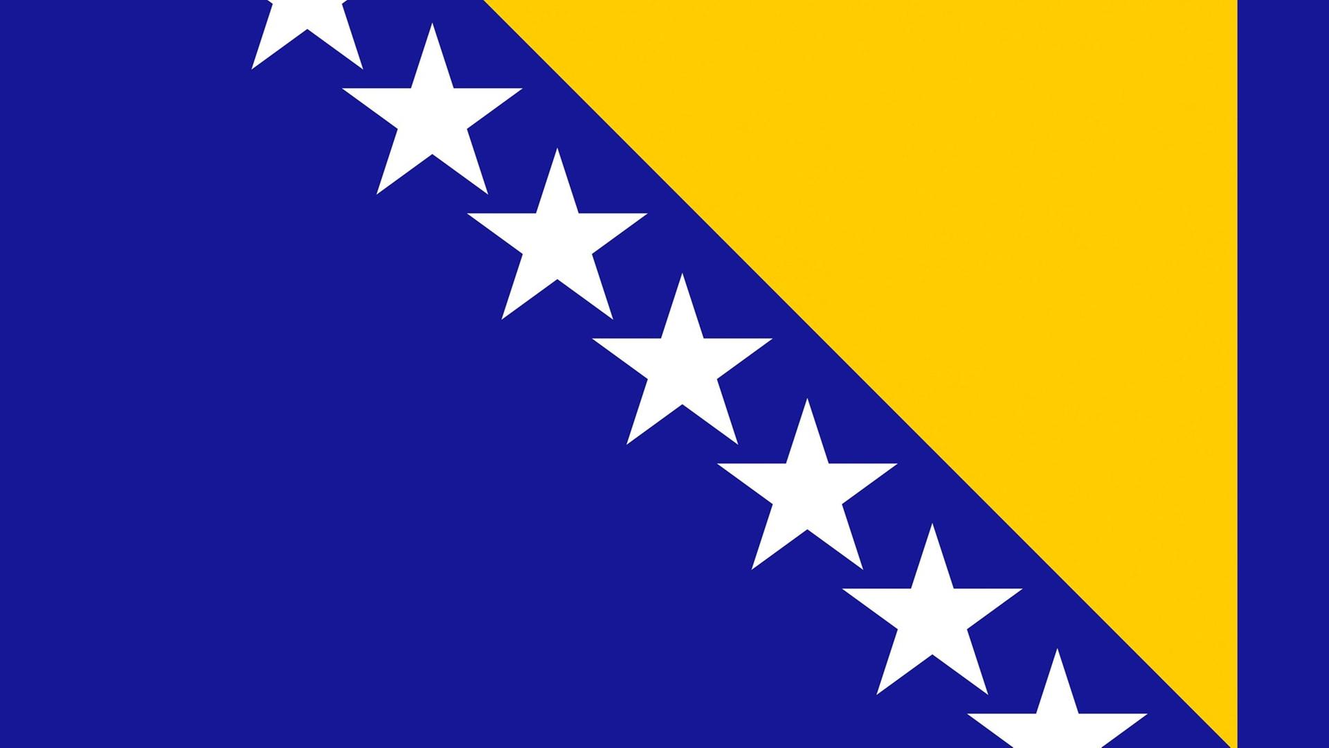 Nationalflaggevon Bosnien-Herzegowina Nationalflaggevon Bosnien-Herzegowina