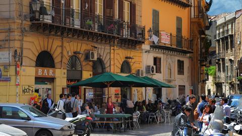 Eine Altstadtgasse in Palermo