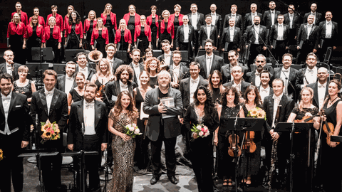 Die Mitwirkenden der Oper "Il Corsaro" beim Festival Chopin und Sein Europa im Warschauer Moniuszko-Auditorium am 24.08.19