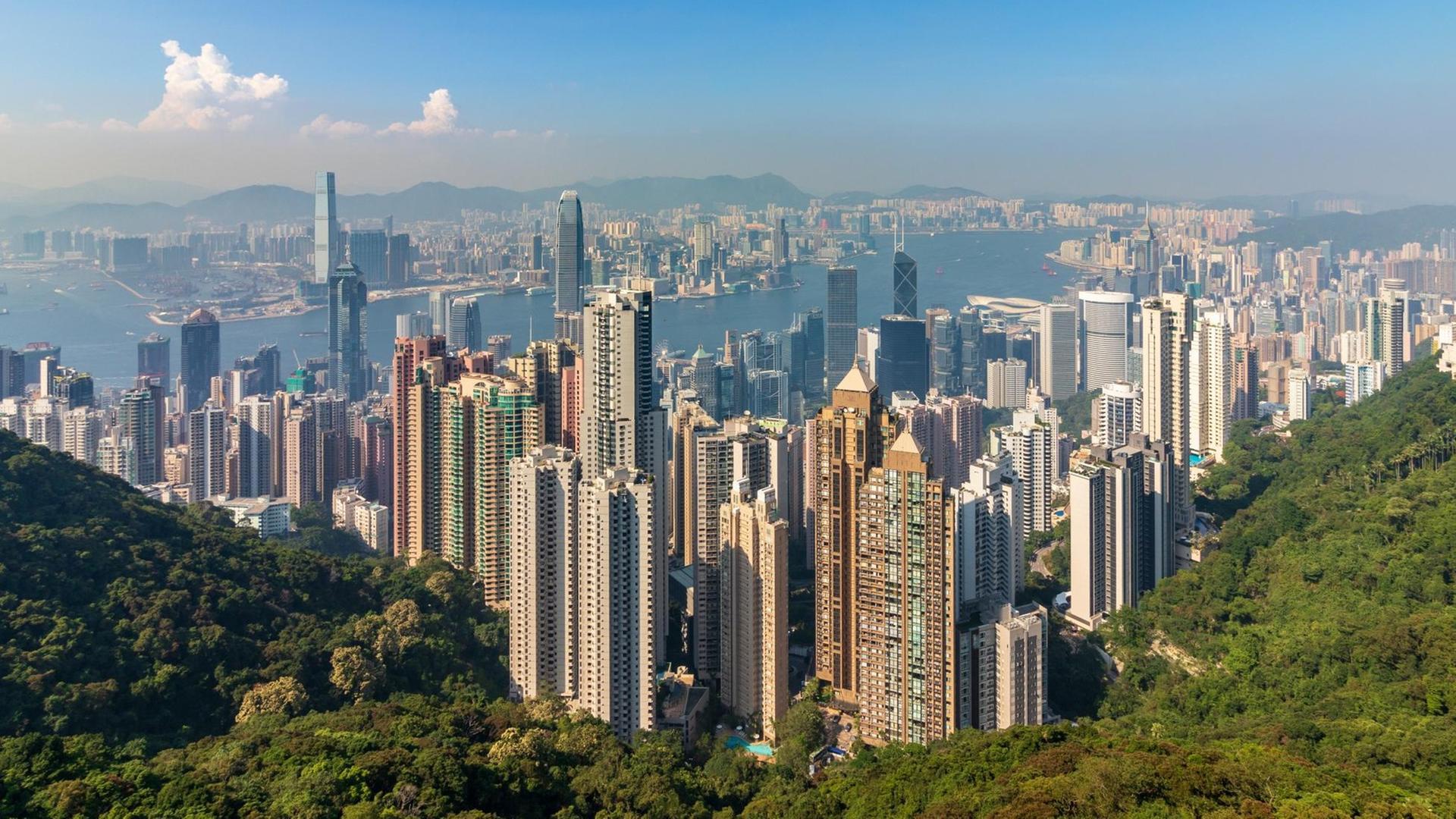 Blick auf Hongkong