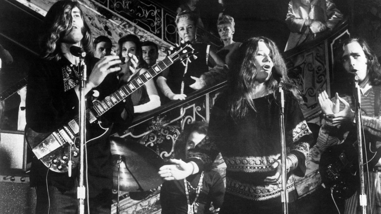 Janis Joplin mit der Band Big Brother and the Holding Company 1968