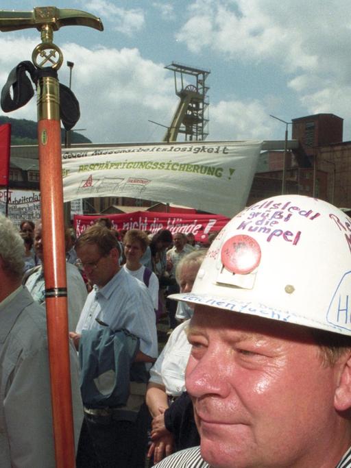 Demonstration in Bischofferode im August 1993