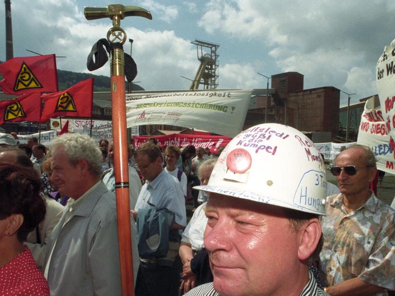 Demonstration in Bischofferode im August 1993