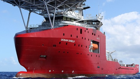 Das australische Schiff "Ocean Shield"