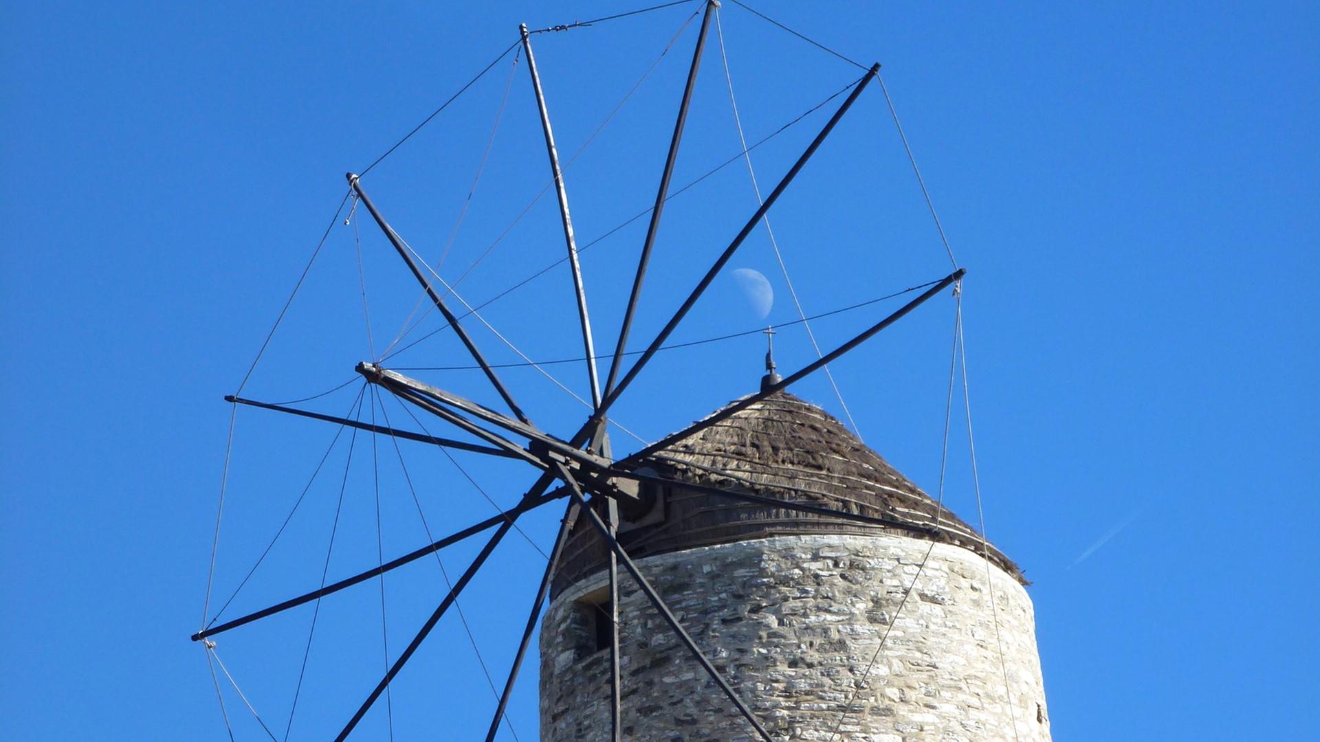 Eine typische Naxos-Windmühle