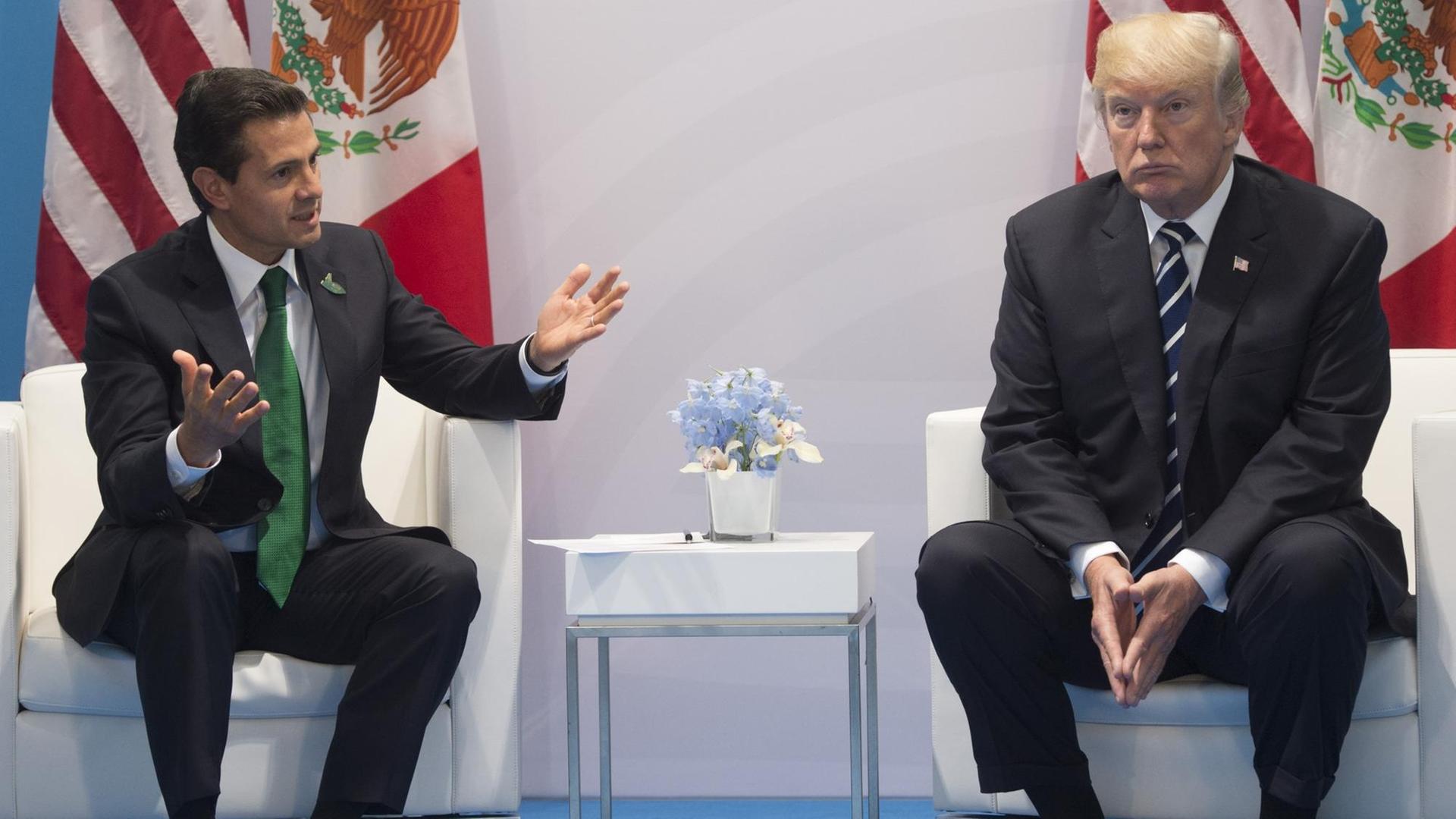 US-Präsident Trump (re.) und sein mexikanischer Kollege Pena Nieto.