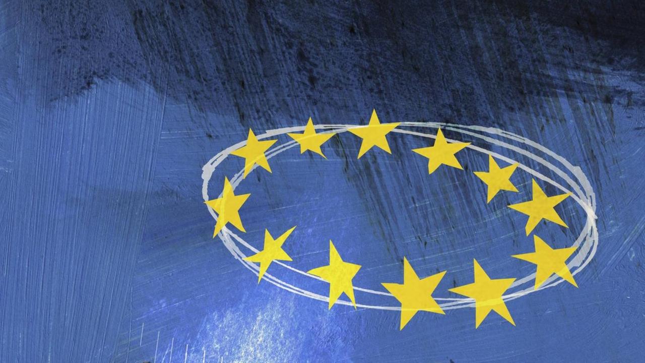 Das Bild zeigt die Illustration einer EU-Flagge.