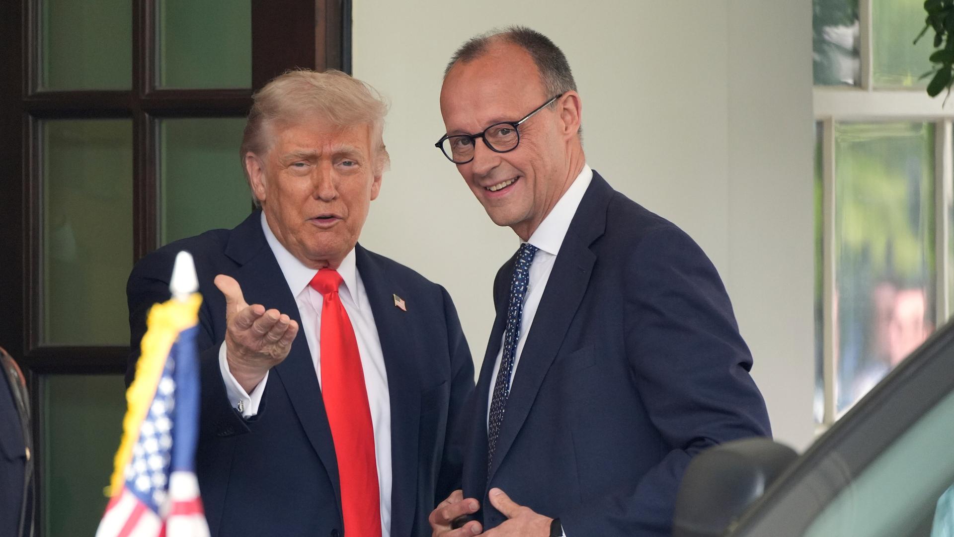 Donald Trump und Friedrich Merz im Oval Office (05.06.2025)