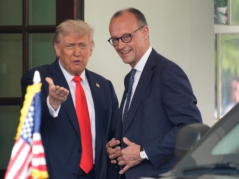 Donald Trump und Friedrich Merz im Oval Office (05.06.2025)