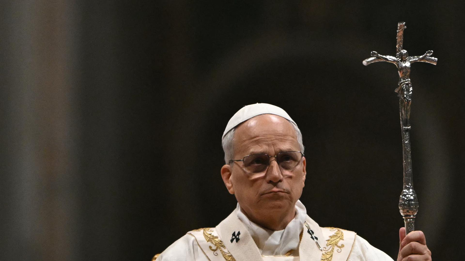 Papst Leo XIV. während des Ostergottesdienstes in St. Peter am 4. April 2026