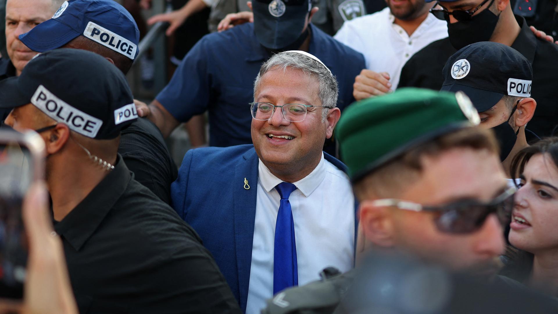 Itamar Ben-Gvir, Minister für die Nationale Sicherheit in Israel bei einer Parade in Jerusalem im Mai 2026.