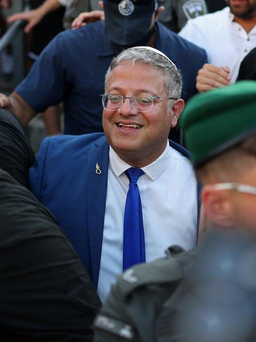 Itamar Ben-Gvir, Minister für die Nationale Sicherheit in Israel bei einer Parade in Jerusalem im Mai 2026. Itamar Ben-Gvir, Minister für die Nationale Sicherheit in Israel bei einer Parade in Jerusalem im Mai 2026.