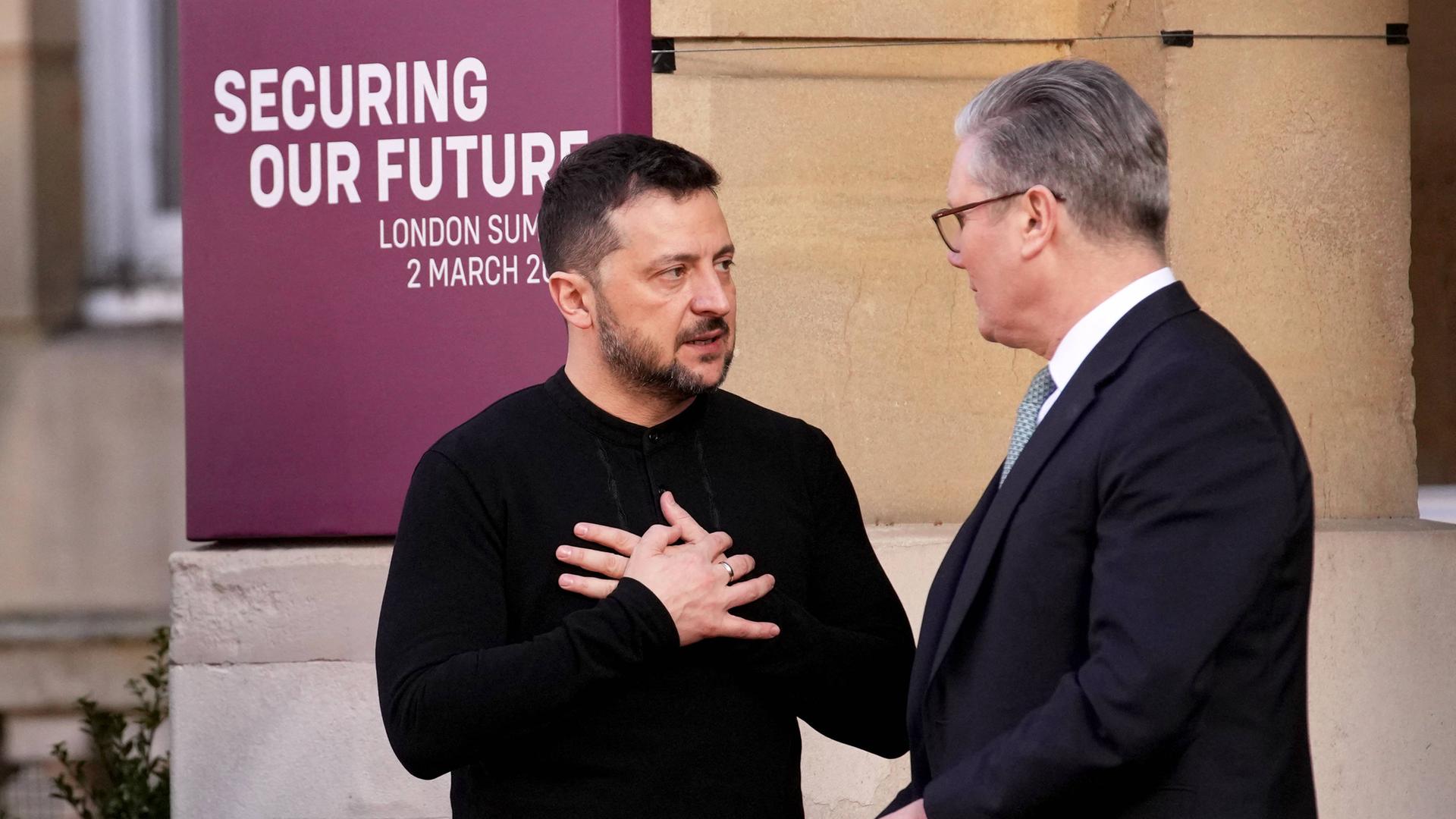 Ukraines Präsident Selenskyj und der britische Premier Starmer.