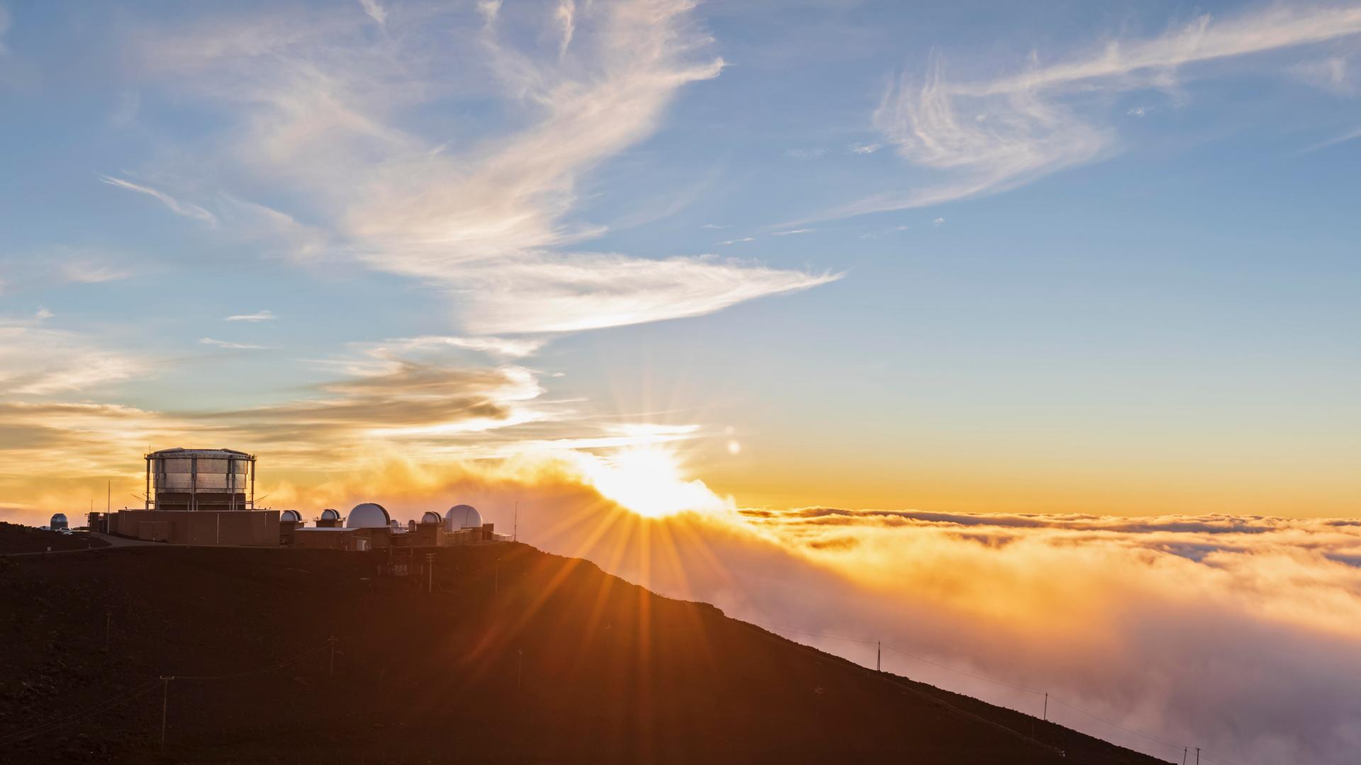 Das Observatorium auf dem Haleakala Vulkan.