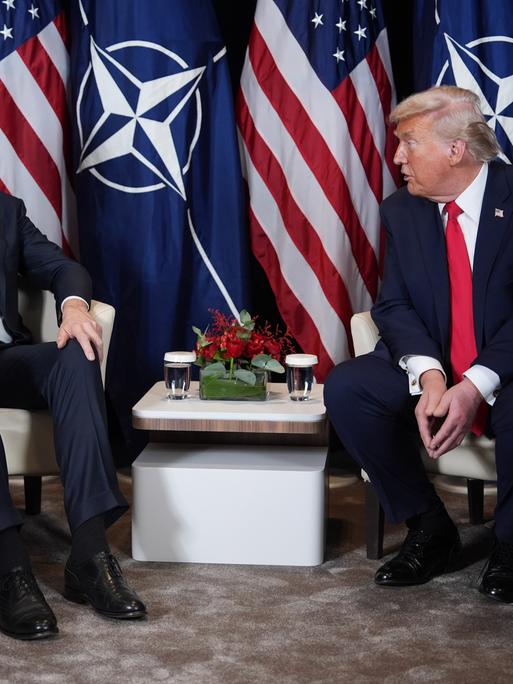 US-Präsident Trump spicht mit mit NATO-Generalsekretär Rutte