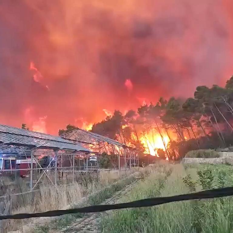 Frankreich, Waldbrände in Pontevrs, Var, im Südosten des Landes, 22.07.2026