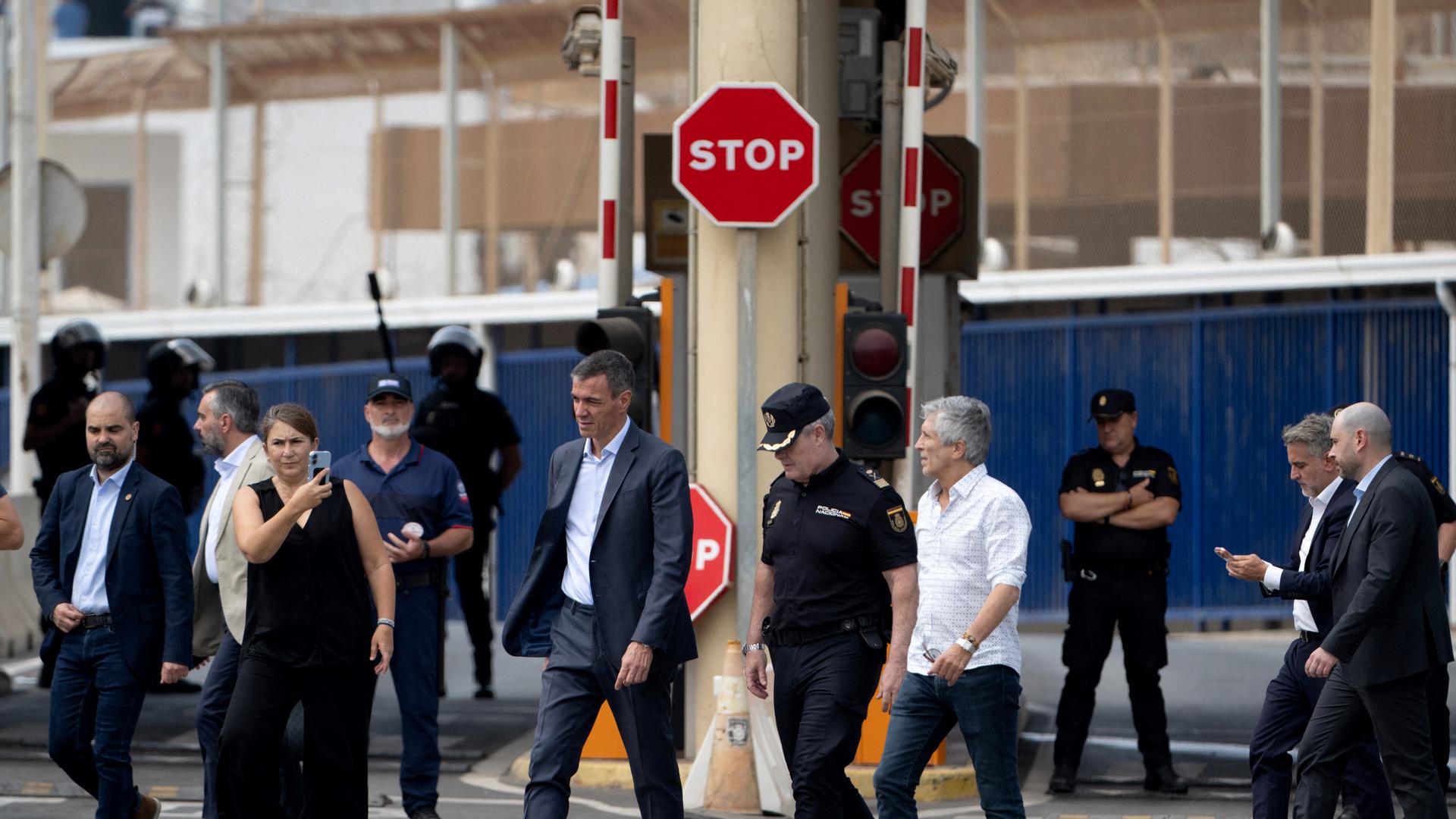 Der spanische Ministerpräsident Sanchéz in Ceuta