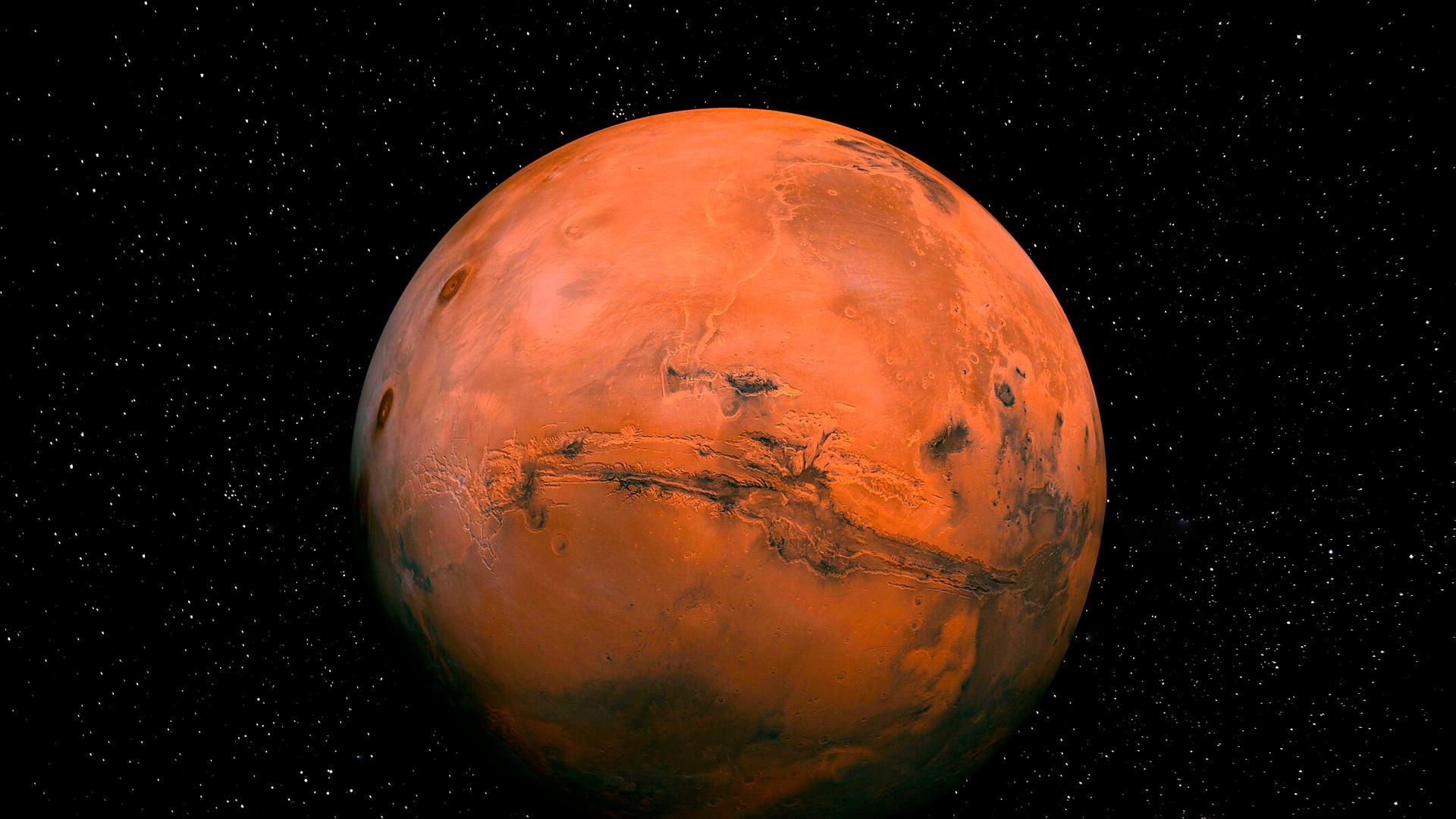 Der Mars, auch bekannt als "der rote Planet"