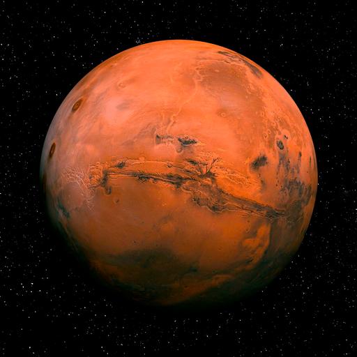 Der Mars, auch bekannt als "der rote Planet"