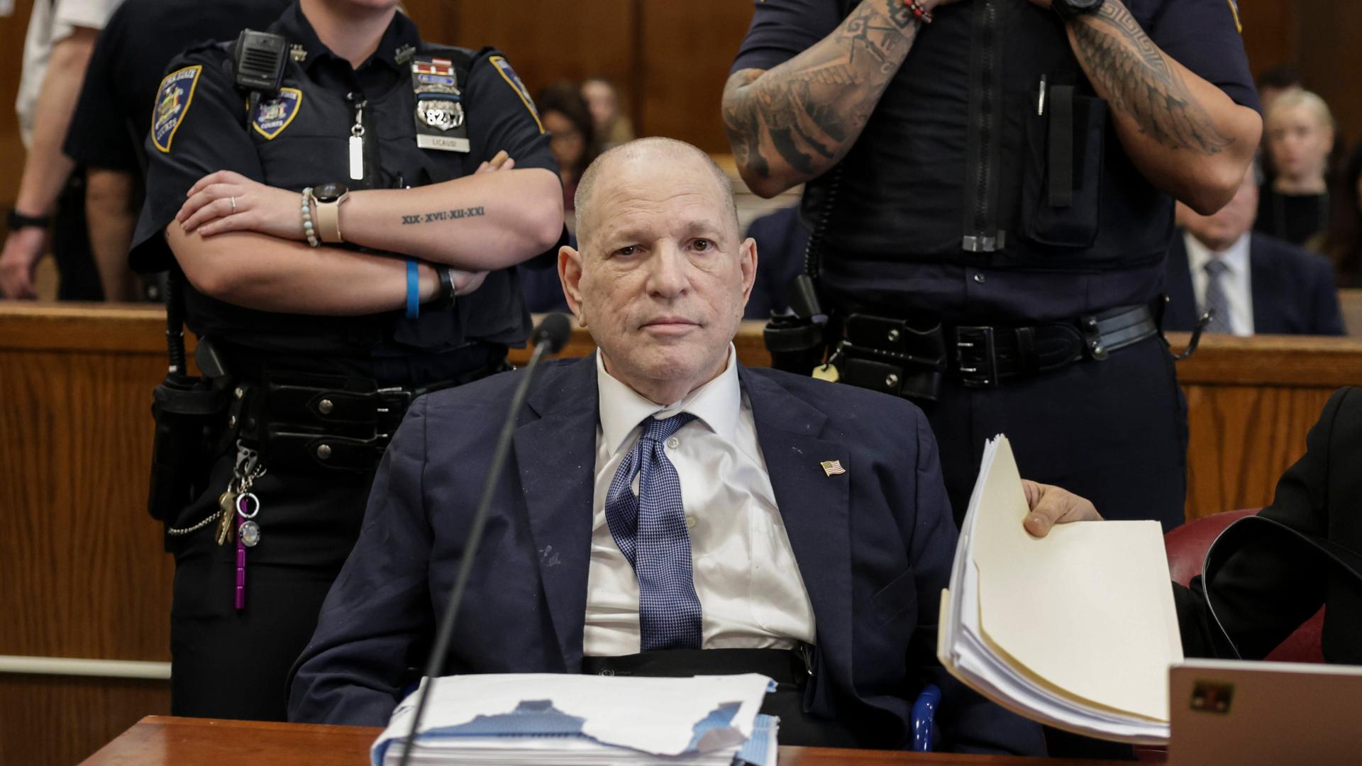 Der ehemalige Filmproduzent Harvey Weinstein bei einer Anhörung vor dem Strafgerichtshof in Manhattan, New York City. 