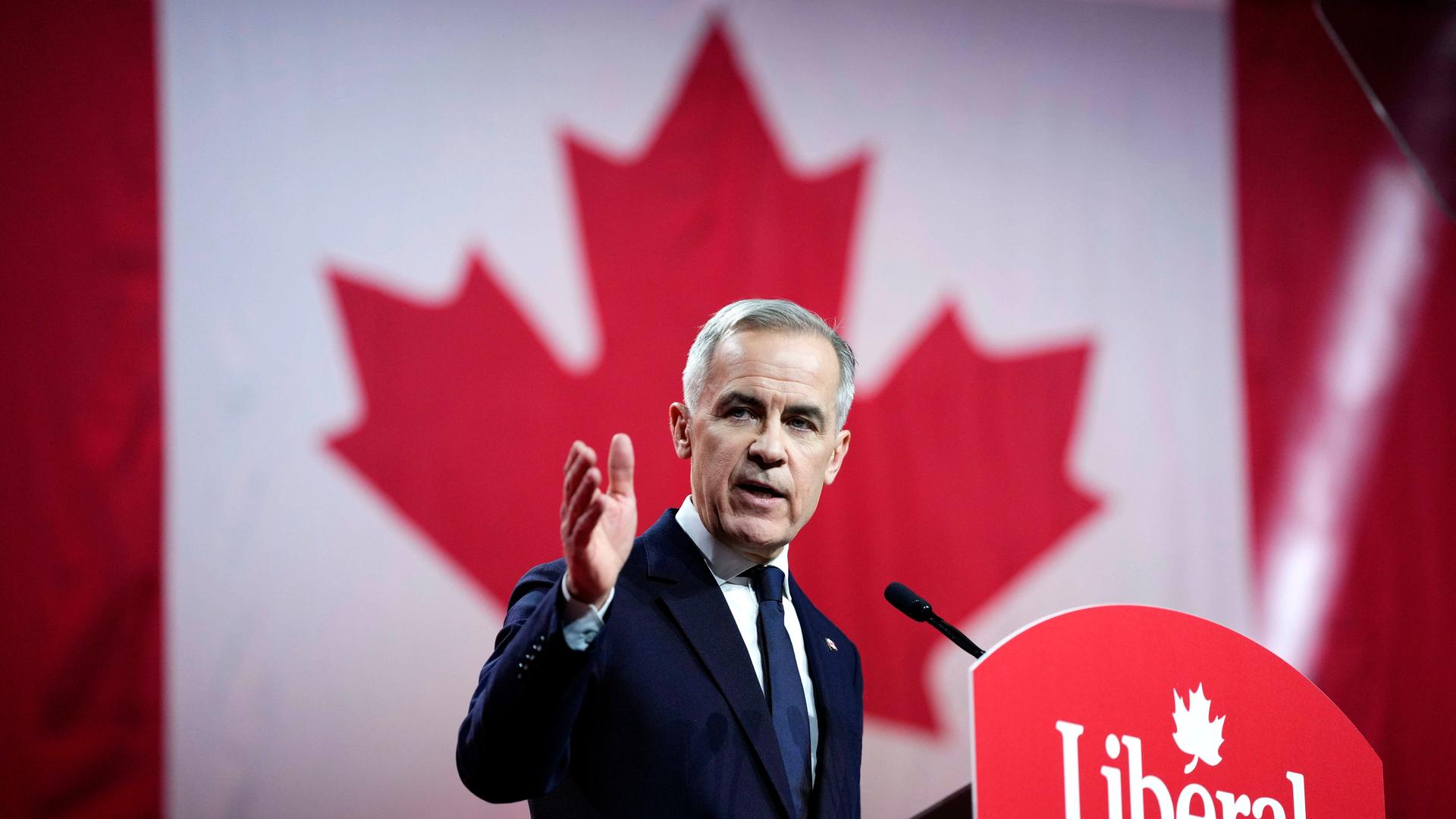 Mark Carney, Vorsitzender der Liberal Party of Canada, nach seinem parteiinternenen Wahlsieg am 9. März in Ottawa Mark Carney, Vorsitzender der Liberal Party of Canada, nach seinem parteiinternenen Wahlsieg am 9. März in Ottawa